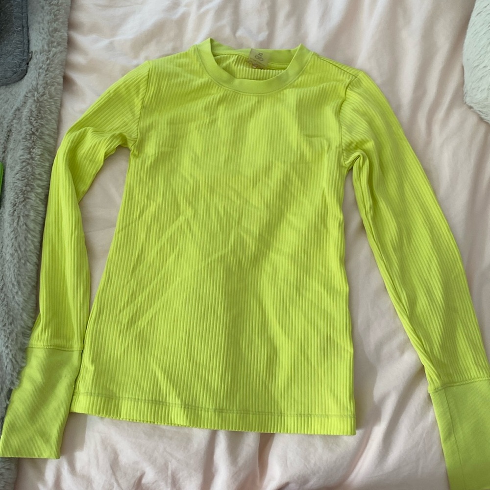 Calia workout top longsleeve neon green/yellow